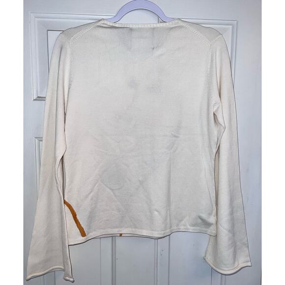 Michael Simon Vintage Giraffe Beaded Spun Silk Blend Sweater - Size Medium -OG - Picture 8 of 11